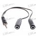 3.5mm Male to Dual Female Audio Split Y-Cable (15CM-Length) 3.5mm Male to Dual Female Audio Split Y-Cable (15CM-Length)