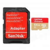 SanDisk UHS-I Micro SD / TF Card w/ TF Card to SD Card Adapter (64GB)