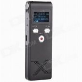1" LED Professional Digital Voice Recorder Dictaphone MP3 Player - Black (4GB)