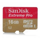 SANDISK Micro SD / TF 16GB Extreme Pro Card - Black (16GB)