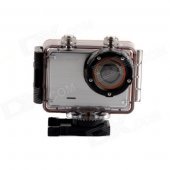 PANNOVO DV-AT91-C Waterproof 1080P 12.0 MP CMOS Sport Diving DVR Camcorder - Silver