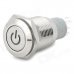 16mm Stainless Steel Red Light Push Button Switch - Silver