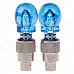 Skull Head Decorative Blue Light Bike / Car Wheel Tire Valve Caps Lamps - Silver (3 x L1131 / 2 PCS) Skull Head Decorative Blue Light Bike / Car Wheel Tire Valve Caps Lamps - Silver (3 x L1131 / 2 PCS)