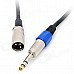 6.35mm Male to Cannon XLR Male Adapter Cable - Black + Blue (56cm) 6.35mm Male to Cannon XLR Male Adapter Cable - Black + Blue (56cm)