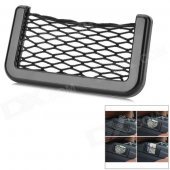 Plastic Hanging Car Storage Mesh Bag - Black
