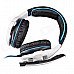SADES SA-903 USB 2.0 Gaming Headphones w/ Microphone - Black + White (300cm-Cable) SADES SA-903 USB 2.0 Gaming Headphones w/ Microphone - Black + White (300cm-Cable)