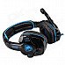 SADES SA-901 USB 2.0 Wired Headphones w/ Microphone - Black + Blue (307cm-Cable) SADES SA-901 USB 2.0 Wired Headphones w/ Microphone - Black + Blue (307cm-Cable)
