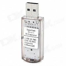 20-in-1 ABS R/C Flight Simulator for WFLY / JR / FUTABA + More - Grey + Black + Multicolored