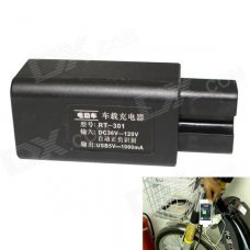 RT301 Electric Motorcycle Charger USB 5V 1A for Mobile Phone - Black (30~120V) RT301 Electric Motorcycle Charger USB 5V 1A for Mobile Phone - Black (30~120V)