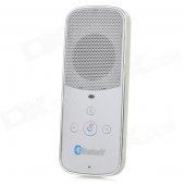 Bluetooth V3.0 + EDR Car Hands-free Speaker - White + Silver