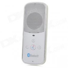 Bluetooth V3.0 + EDR Car Hands-free Speaker - White + Silver