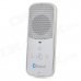 Bluetooth V3.0 + EDR Car Hands-free Speaker - White + Silver