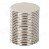 15mm Round NdFeB Magnets - Silver (20 PCS)