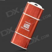 2-in-1 OTG USB Micro SD / TF Card Reader - Red + White