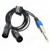 XLR 1-Male to 2-Male Cable - Black + Silver + Multi-Colored (108cm) XLR 1-Male to 2-Male Cable - Black + Silver + Multi-Colored (108cm)