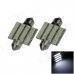 Festoon 36mm 2.4W 200lm 24 x SMD 1210 LED White Light Car Reading / Roof / Dome Lamp - (12V / 2 PCS) Festoon 36mm 2.4W 200lm 24 x SMD 1210 LED White Light Car Reading / Roof / Dome Lamp - (12V / 2 PCS)