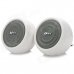 LANGJING LJ6301 USB / 3.5mm Wired 2.0-CH Speakers Set - White + Light Grey LANGJING LJ6301 USB / 3.5mm Wired 2.0-CH Speakers Set - White + Light Grey