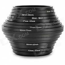 Creative Aluminum Alloy Filter Adapter Rings Combination - Black (16 PCS) Creative Aluminum Alloy Filter Adapter Rings Combination - Black (16 PCS)