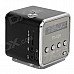 Multi-Functional Portable Media Player Speaker w/ TF / USB / FM - Black + Silver Multi-Functional Portable Media Player Speaker w/ TF / USB / FM - Black + Silver