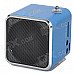 Portable Media Player Speaker w/ TF / FM - Blue + Silver Portable Media Player Speaker w/ TF / FM - Blue + Silver