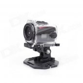 ESER F22 0.8" OLED 5.0 MP CMOS Mini Portable Waterproof Sport Camcorder - Black + Red