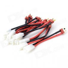 TAMIYA Female Connector to T Male Silicone Wire - Black + White (10 PCS)