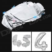 Universal 0~9 Arabic Numerals Festival Holiday Decoration Balloons - Silver