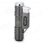 STHJ001 Double Head Butane Jet Lighter - Deep Grey + Silver White