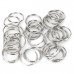 25mm Round Metal Iron Split Key Ring - Silver (40 PCS)