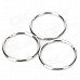 25mm Round Metal Iron Split Key Ring - Silver (40 PCS)