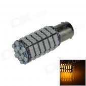 1156 / BA15S 6W 600lm 120 x SMD 3528 LED Yellow Car Steering Light / Tail / Backup Lamp - (12V)