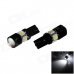 T10 / W5W 4W 300lm 4-5050 + 1-COB LED White Light Car Headlamp / Clearance / Side Lamp - (12V/ 2Pcs) T10 / W5W 4W 300lm 4-5050 + 1-COB LED White Light Car Headlamp / Clearance / Side Lamp - (12V/ 2Pcs)