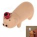 Creative Cute Pig Style Zinc Alloy Windproof Dual Flame Butane Lighter - Apricot Creative Cute Pig Style Zinc Alloy Windproof Dual Flame Butane Lighter - Apricot