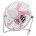 Lileng 819 USB Rechargeable 5-Blade Fan - Black + Yellow