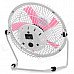 Lileng 819 USB Rechargeable 5-Blade Fan - Black + Yellow
