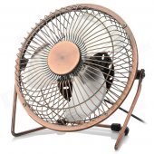 Lileng 819 Mini USB Powered 3-Blade 1-Mode Fan - Bronze + Silver