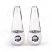USB Powered Colorful LED Fountain Dancing Water Stereo Music Speakers w/ 3.5mm Audio In - White USB Powered Colorful LED Fountain Dancing Water Stereo Music Speakers w/ 3.5mm Audio In - White