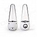 USB Powered Colorful LED Fountain Dancing Water Stereo Music Speakers w/ 3.5mm Audio In - White USB Powered Colorful LED Fountain Dancing Water Stereo Music Speakers w/ 3.5mm Audio In - White