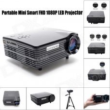 Geekwire LP-5B Portable FHD 1080P LED Projector w/ HDMI,VAG,USB 2.0, AV, SD - Piano Black (EU Plug) Geekwire LP-5B Portable FHD 1080P LED Projector w/ HDMI,VAG,USB 2.0, AV, SD - Piano Black (EU Plug)