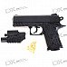 Mini 6mm Pistol Spring-load BB Gun Toy with Laser Sight and Blue Light Flashlight Mini 6mm Pistol Spring-load BB Gun Toy with Laser Sight and Blue Light Flashlight