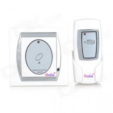 Oulia Household 1-Wire Wireless Remote Switch w/ Remote Controller - White + Silver (1 x 23A) Oulia Household 1-Wire Wireless Remote Switch w/ Remote Controller - White + Silver (1 x 23A)