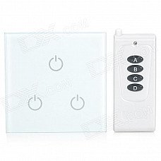 Touch 3-Wire Wall Remote Switch w/ Remote Controller - White (1 x 23A) Touch 3-Wire Wall Remote Switch w/ Remote Controller - White (1 x 23A)