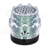 JHW-238 Lotus Seed Style Portable Media Player Speaker w/ TF / FM - Black + Transparent