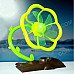 Plum Blossom Tree Style 5-Blade 2-Mode USB Fan - Brown + Green Plum Blossom Tree Style 5-Blade 2-Mode USB Fan - Brown + Green