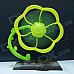Plum Blossom Tree Style 5-Blade 2-Mode USB Fan - Brown + Green Plum Blossom Tree Style 5-Blade 2-Mode USB Fan - Brown + Green