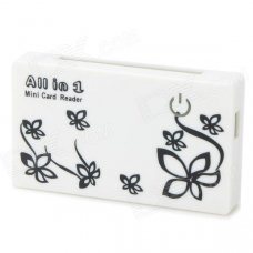 6-IN-1 Mini USB2.0 Card Reader - White + Black 6-IN-1 Mini USB2.0 Card Reader - White + Black