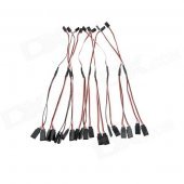 320mm Type Y Servo Extension Lead Wire Cable - White + Black (10 PCS)