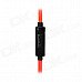 MAIBOSI MA-513 Stylish In-Ear Flat Cable Earphones w/ Microphone - Black + Red (3.5mm Plug / 124cm)