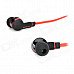 MAIBOSI MA-513 Stylish In-Ear Flat Cable Earphones w/ Microphone - Black + Red (3.5mm Plug / 124cm)