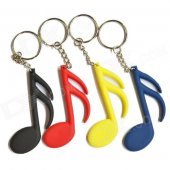 DEDO MG-58 Music Notes Styled PVC Key Chains - White + Black + Multicolored (4 PCS)